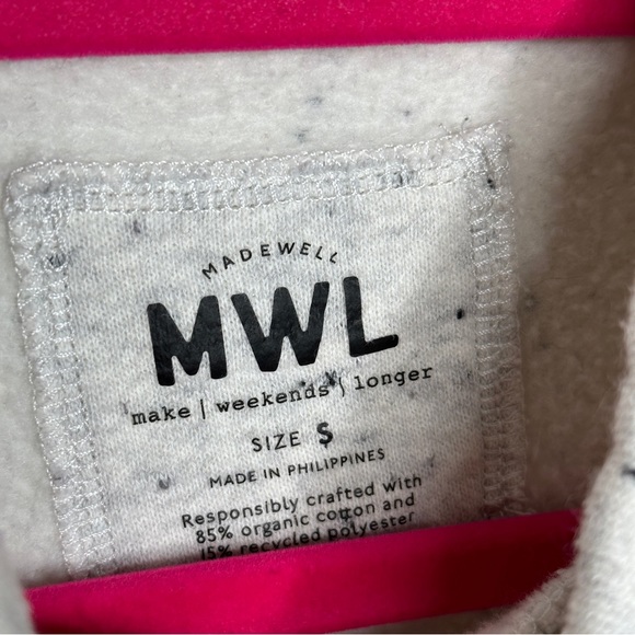MADEWELL MWL Betterterry Relaxed Turtleneck Sweatshirt White Dongeal {Z6} - Picture 5 of 8